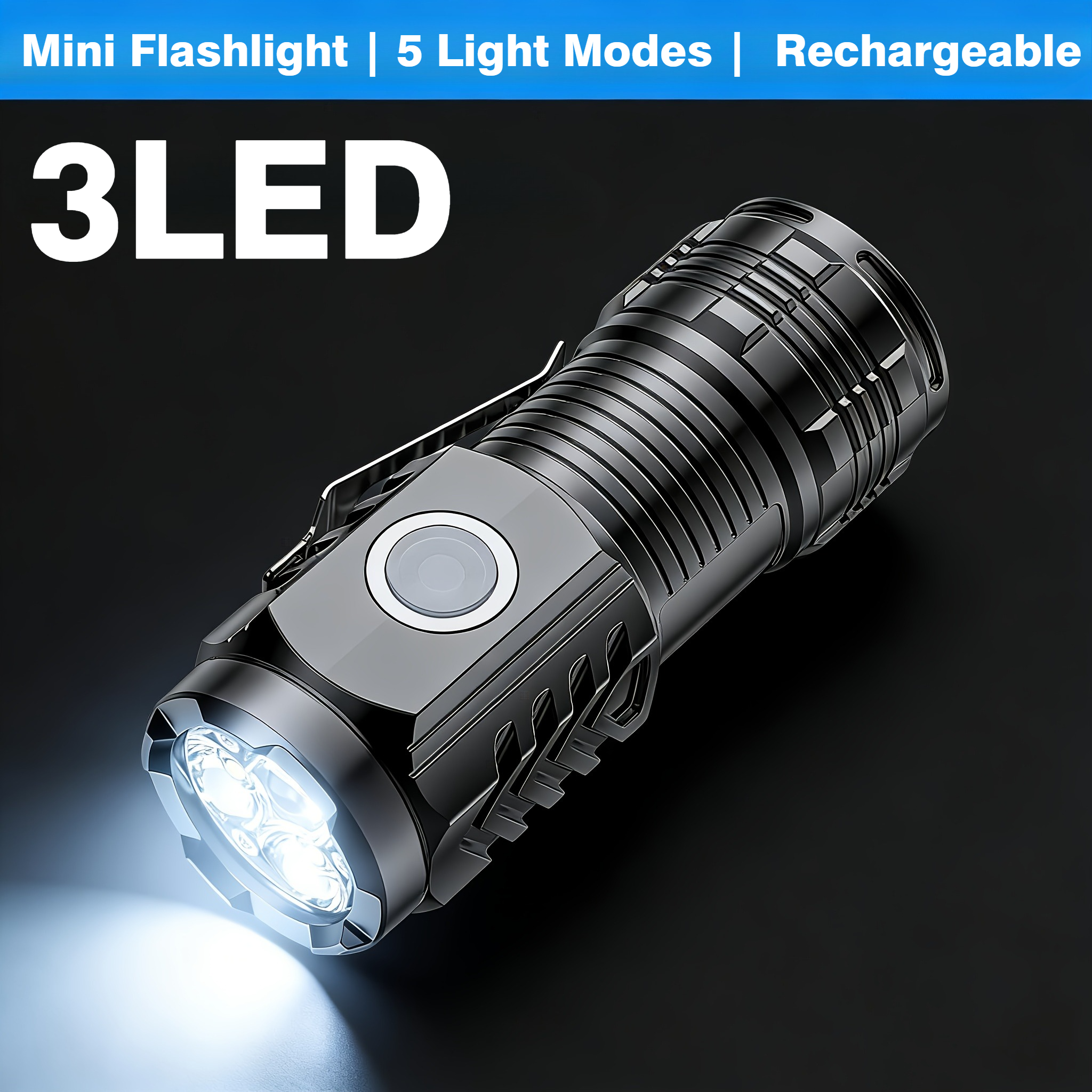 Stationery Supply - Portable Mini 3 LED Handheld Flashlight