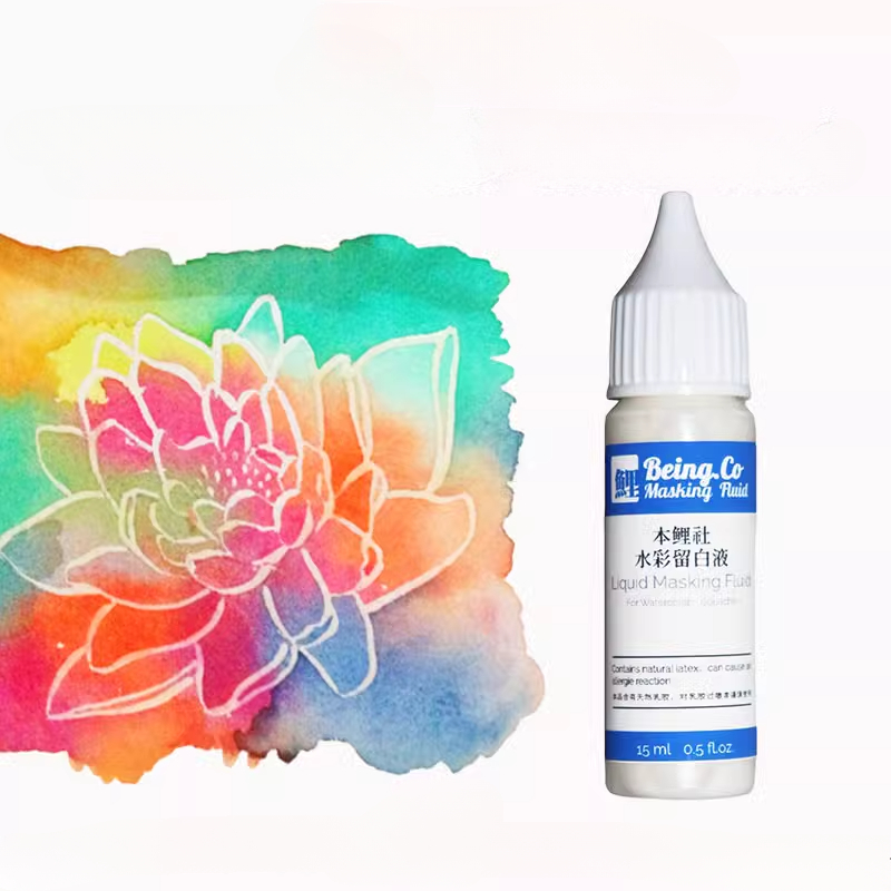 Correction Fluid White - White/Blue Watercolor Masking Fluid Pen 15ml
