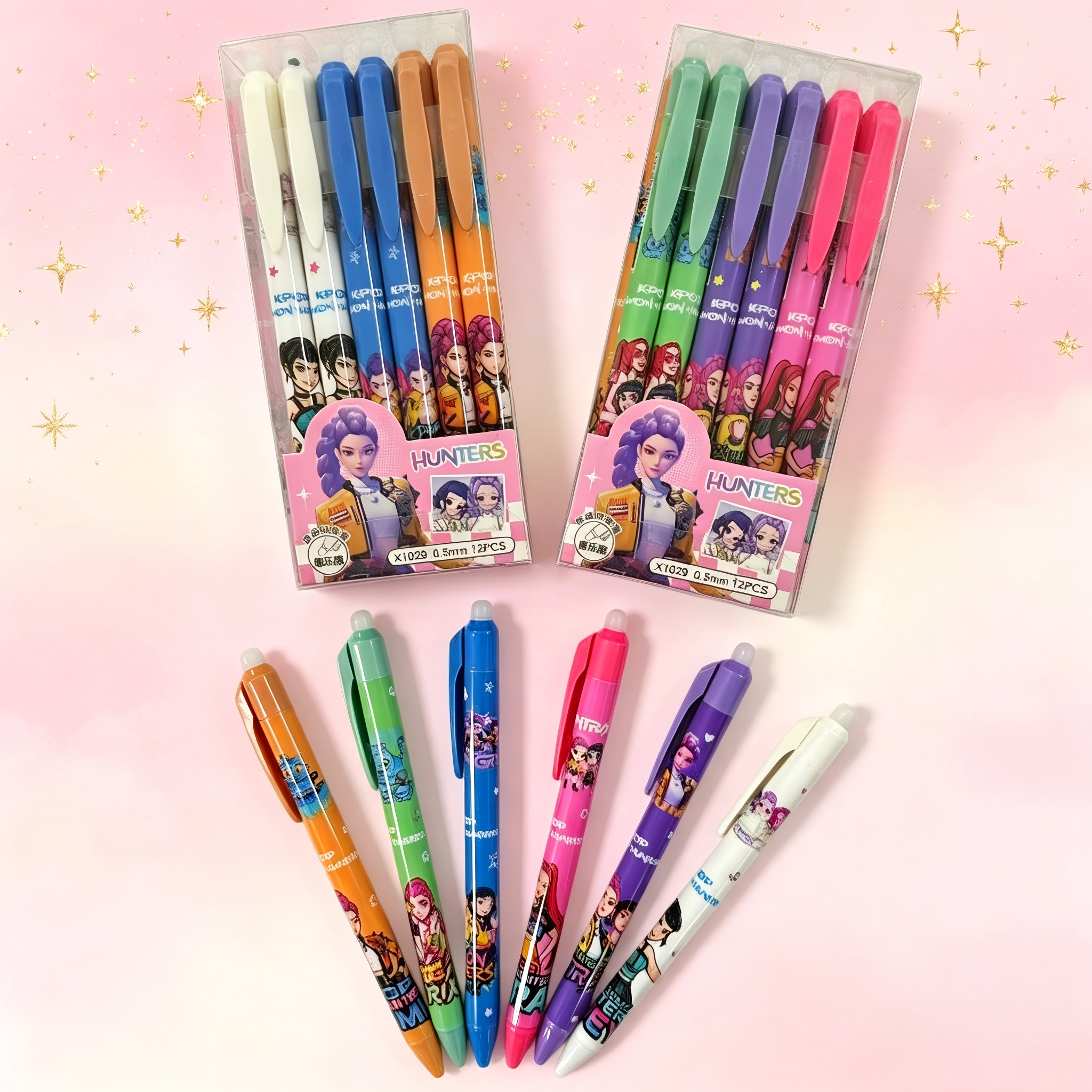Stationery Office - Cartoon Erasable Gel Pens Cute Kpop