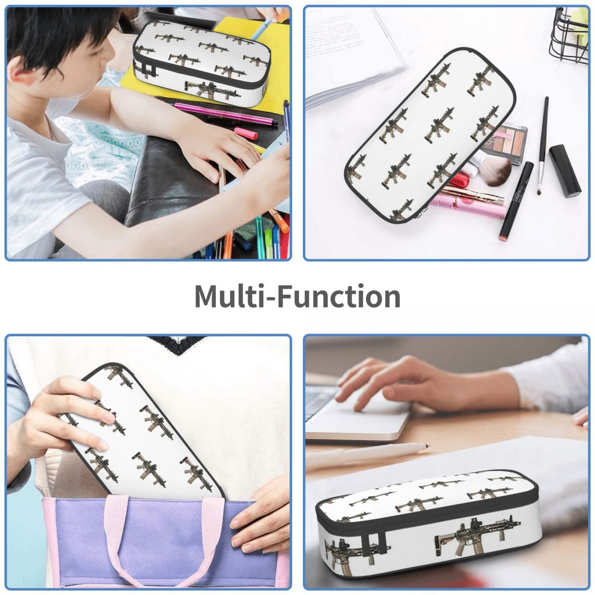 AR-15 Tan Camo Gun - White Pen - Tan Stationery & Office Supply บทวิจารณ์และราคา