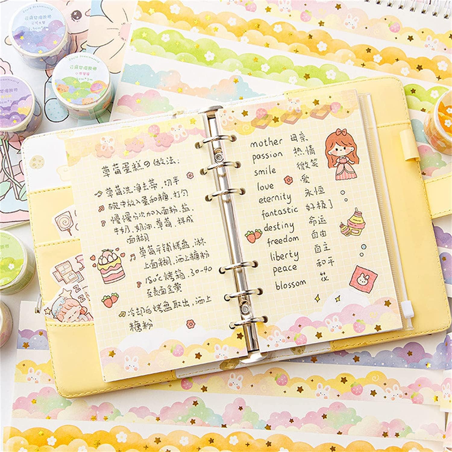 8 Rolls Color Cloud Washi Tape - Washi Tape Set บทวิจารณ์และราคา
