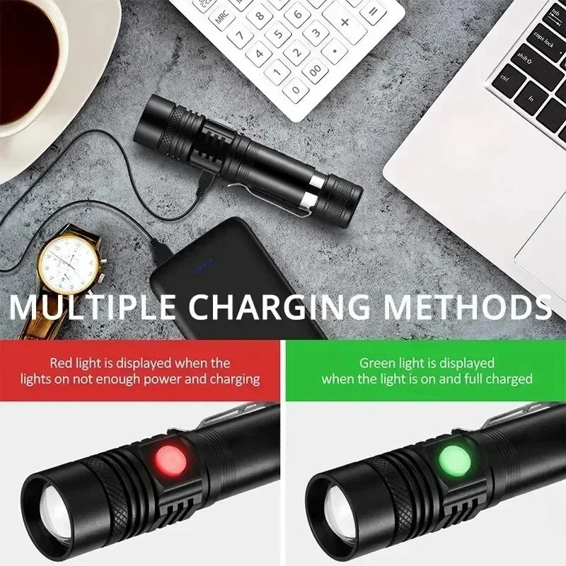 T6 LED Rechargeable Flashlight - Stationery Supply บทวิจารณ์และราคา