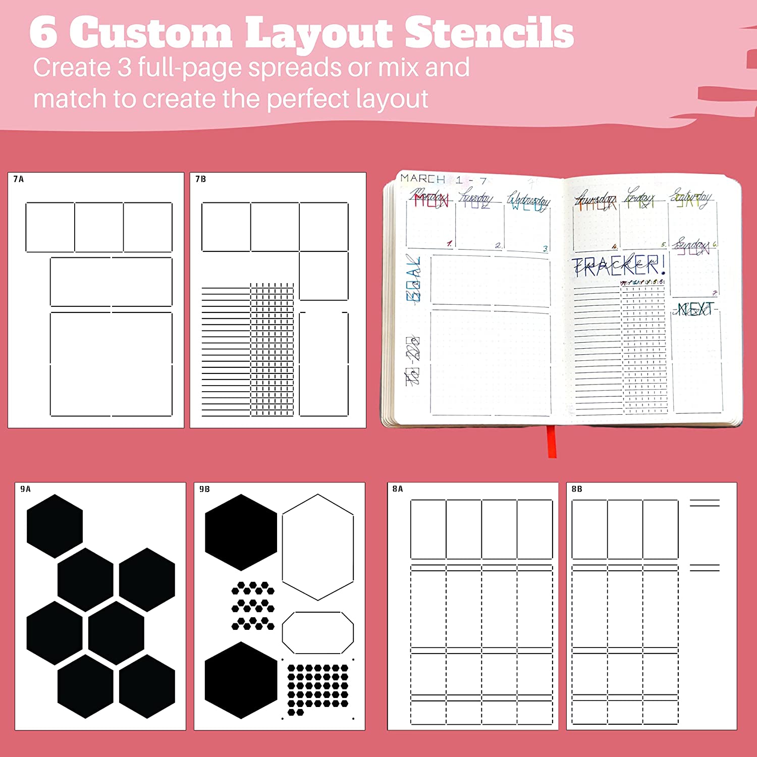 6Pack Reusable Plastic Weekly  - Notebook Dotted A5 บทวิจารณ์และราคา