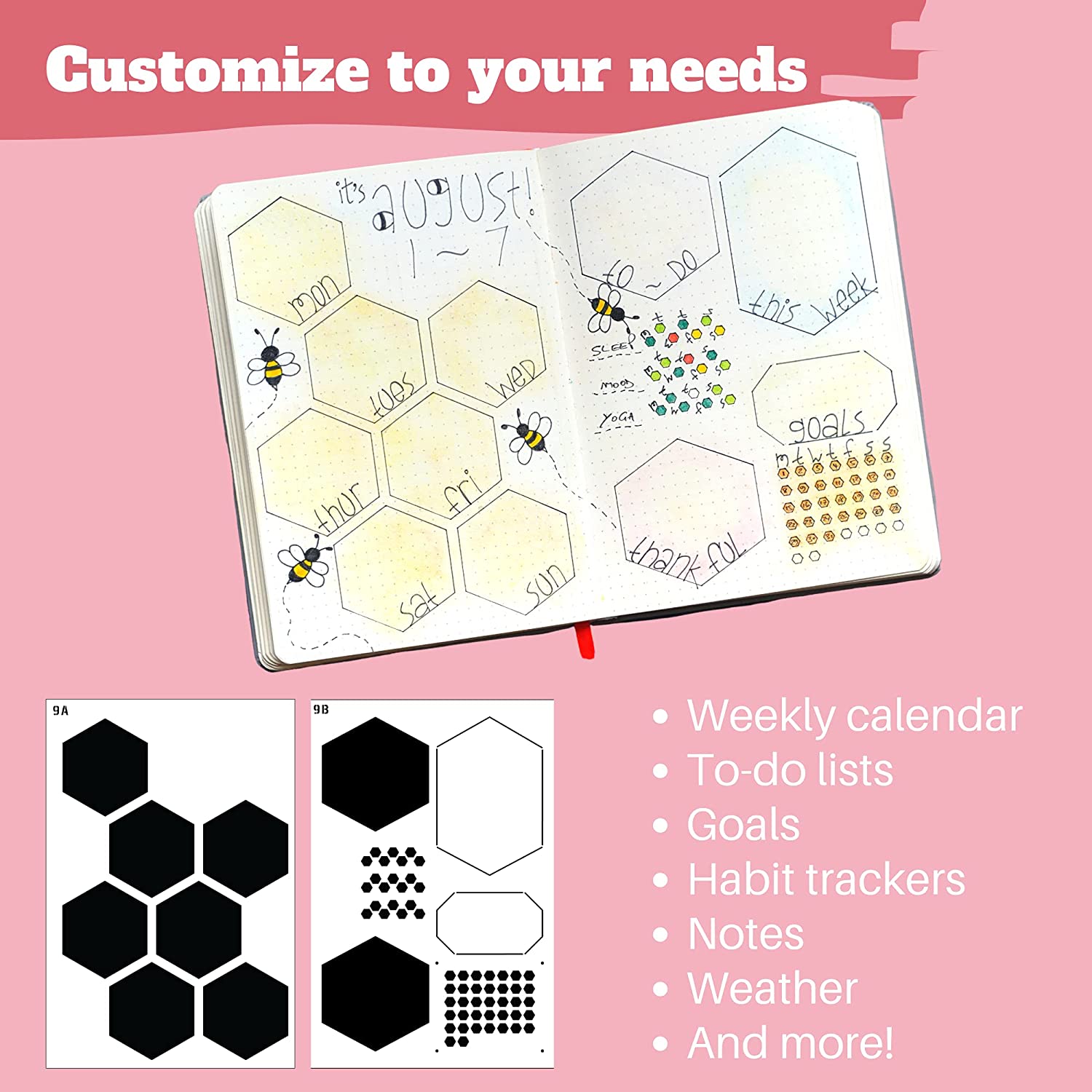 6Pack Reusable Plastic Weekly  - Notebook Dotted A5 บทวิจารณ์และราคา