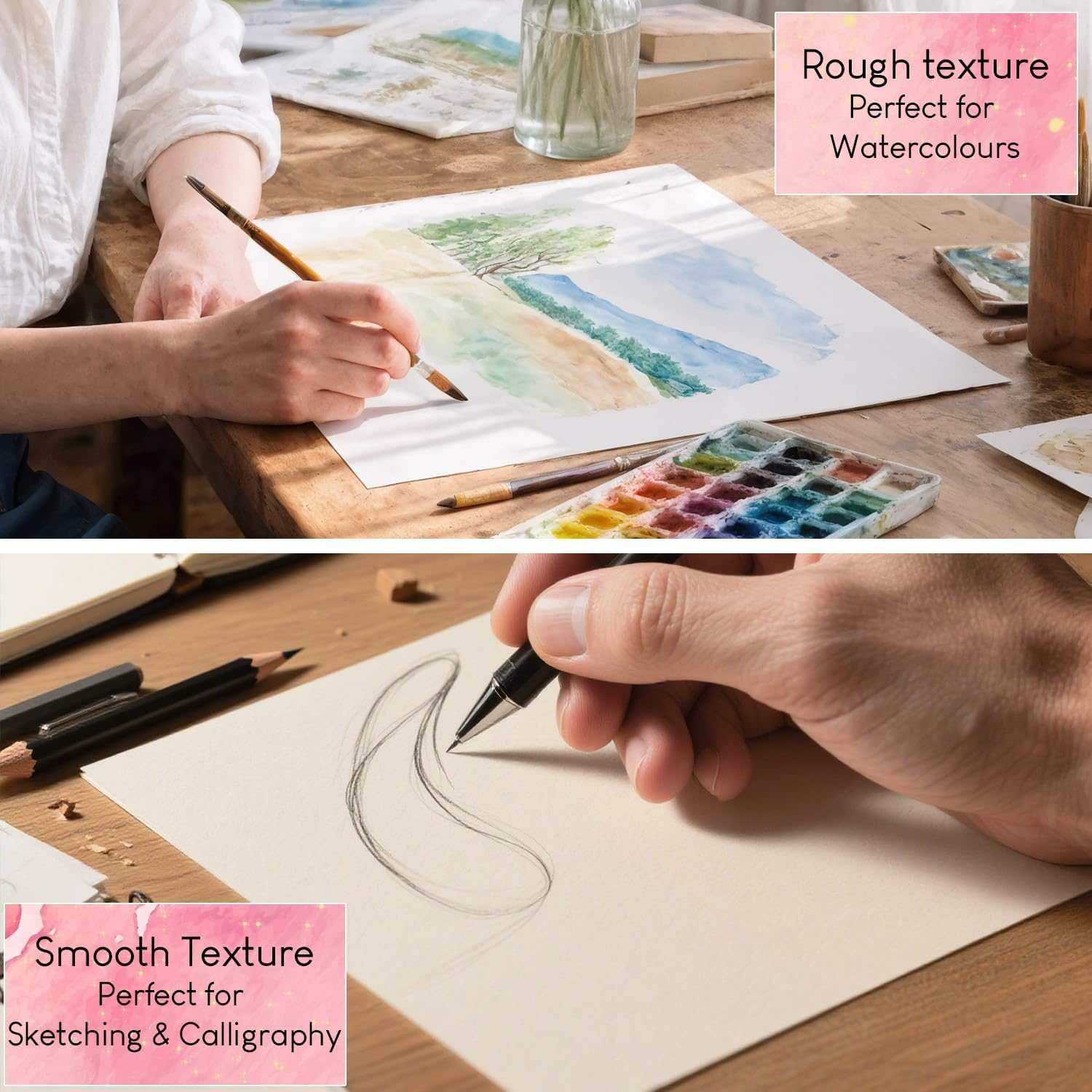 210x210mm Square Watercolor Pa - Art Sketchbook Ring บทวิจารณ์และราคา