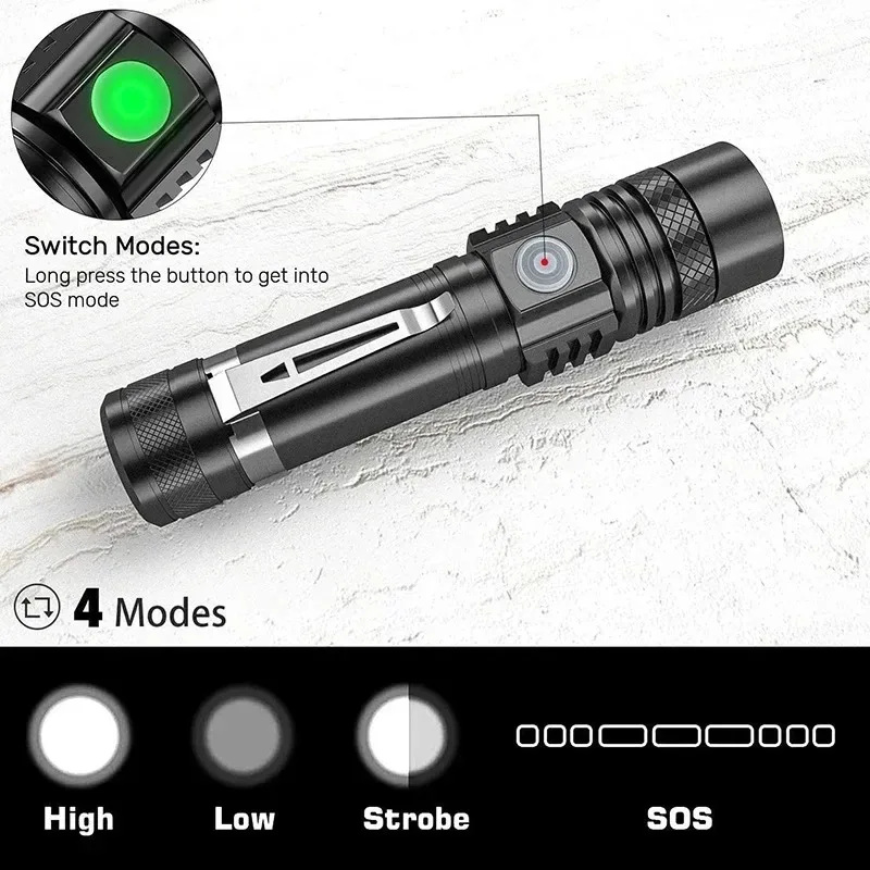 Rechargeable T6 Handheld Flash - Stationery Supply บทวิจารณ์และราคา