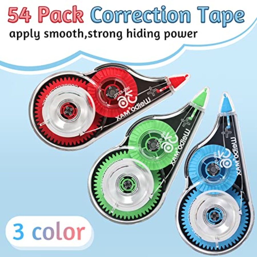 54 Pack Correction Tape Bulk W - Correction Fluid White บทวิจารณ์และราคา