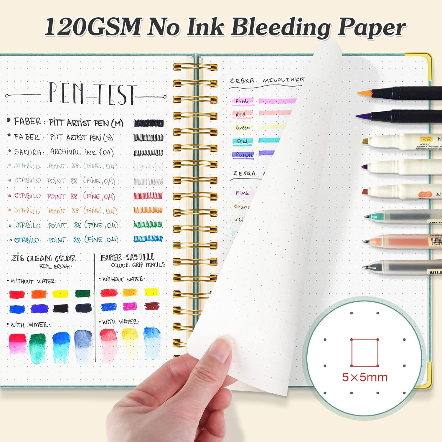 A5 Dotted Journal Spiral Noteb - Notebook Dotted A5 บทวิจารณ์และราคา