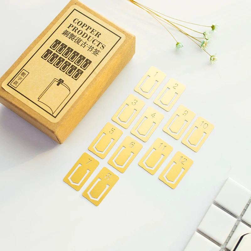 12 Pcs/lot Vintage Copper Book - Stationery Office And School Supply Stores บทวิจารณ์และราคา