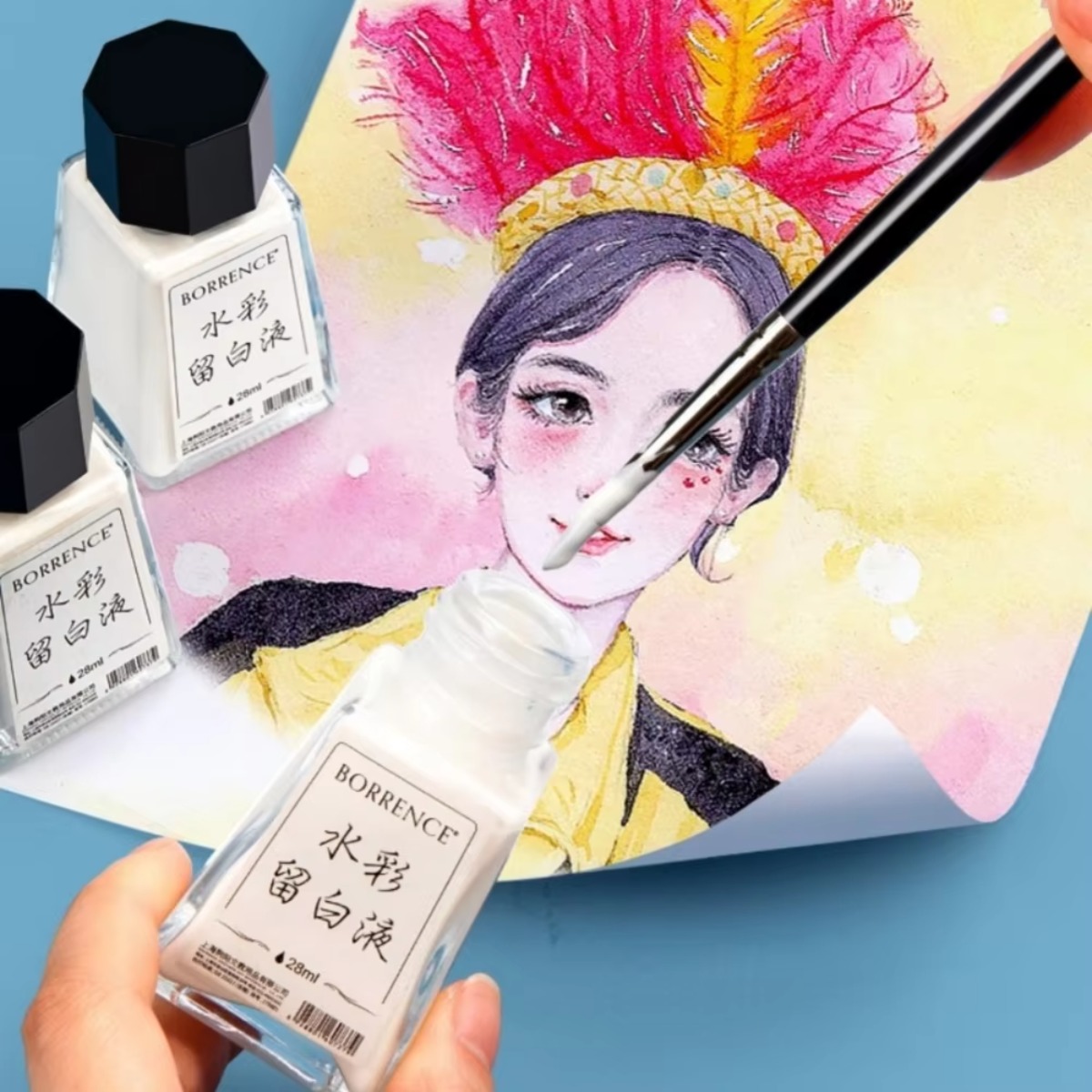 Borrence 28ml Watercolor Maski - Correction Fluid White บทวิจารณ์และราคา