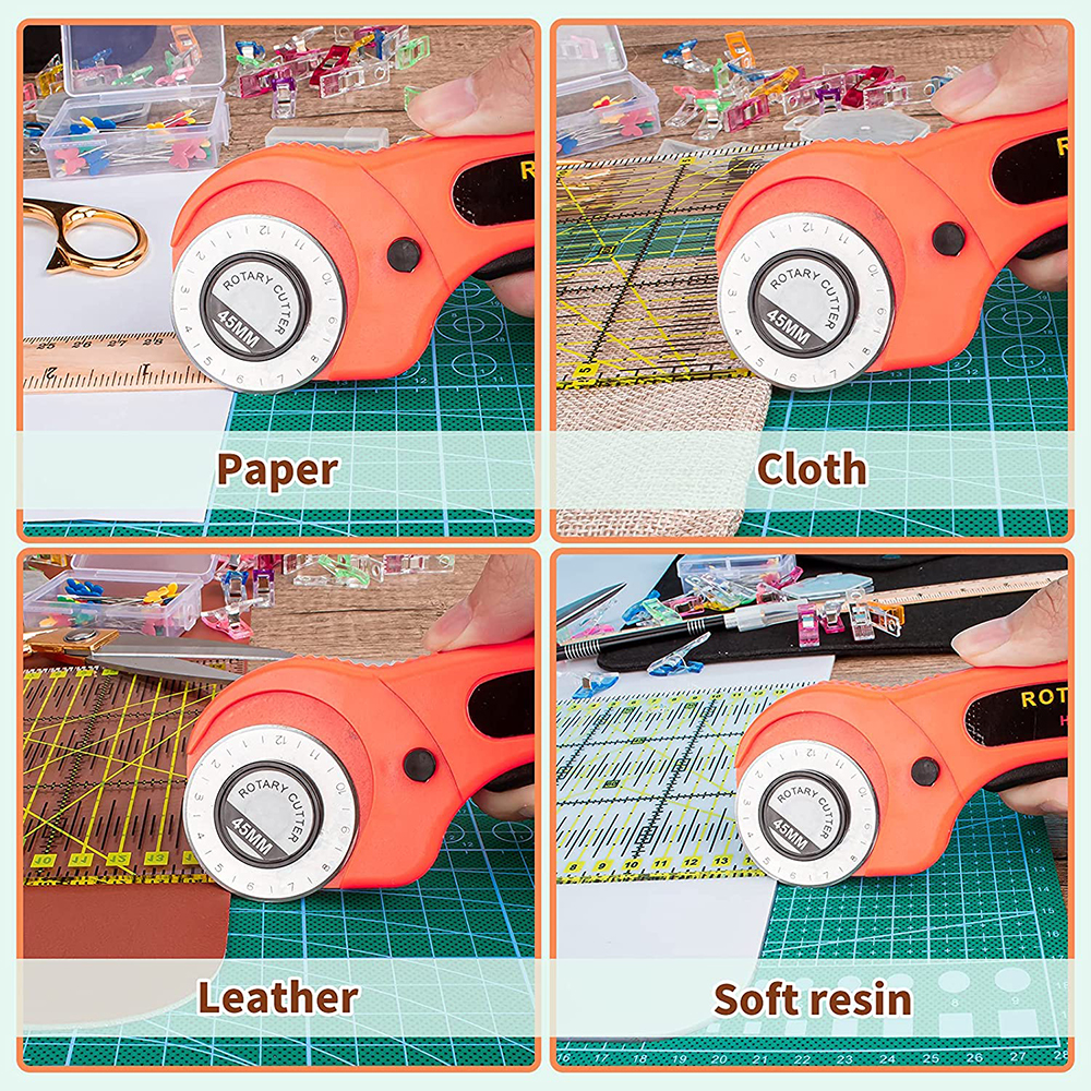 42PCS Rotary Cutter Set 45mm F - Scissors Stainless Craft บทวิจารณ์และราคา