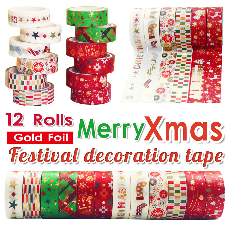 60 Meter Christmas Washi Tapes - Washi Tape Set บทวิจารณ์และราคา
