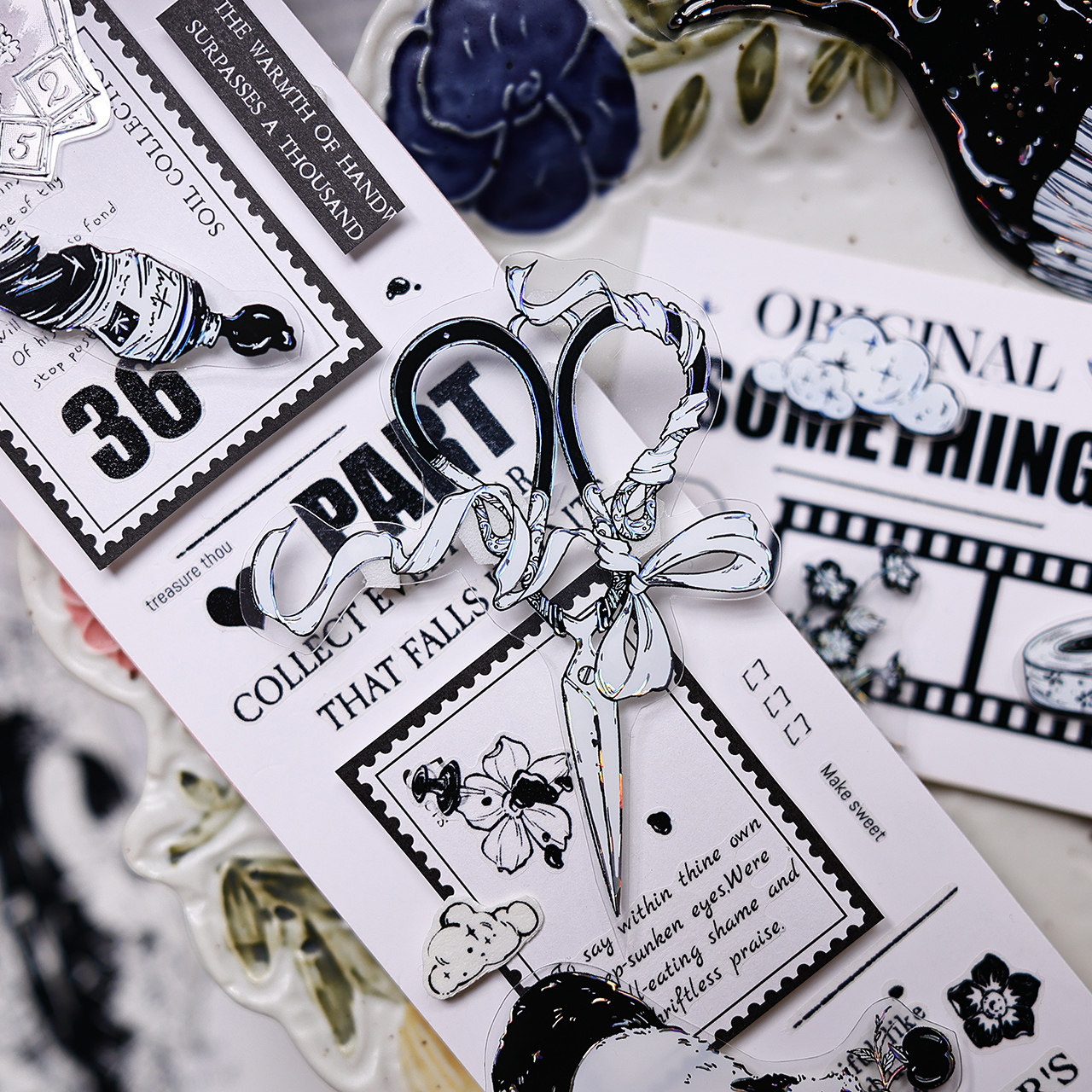 XiaoBaiJia Studio Vintage Blac - Washi Tape Set บทวิจารณ์และราคา