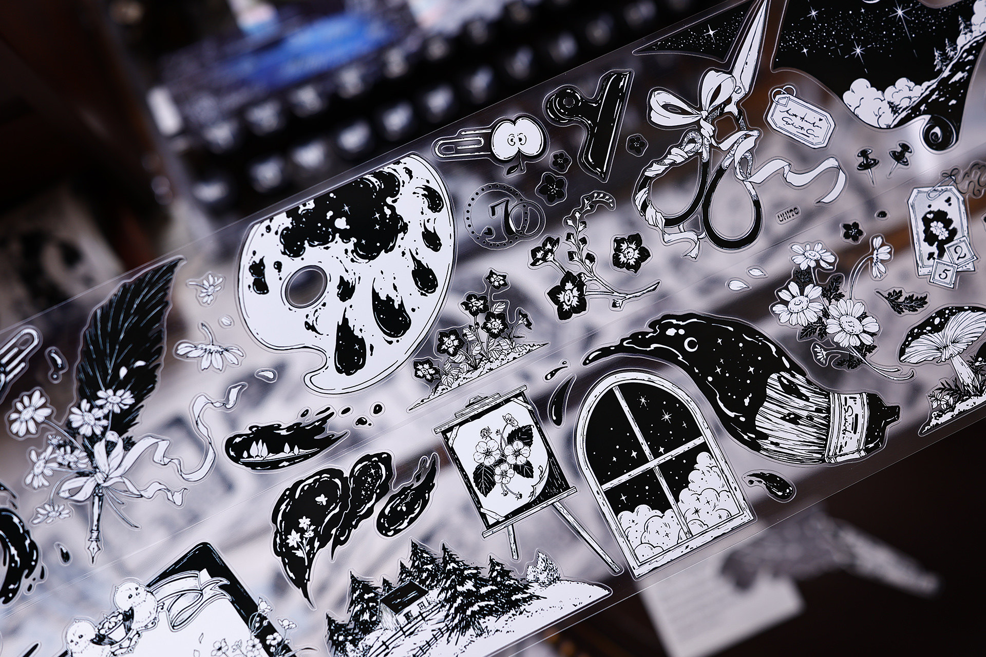 XiaoBaiJia Studio Vintage Blac - Washi Tape Set บทวิจารณ์และราคา