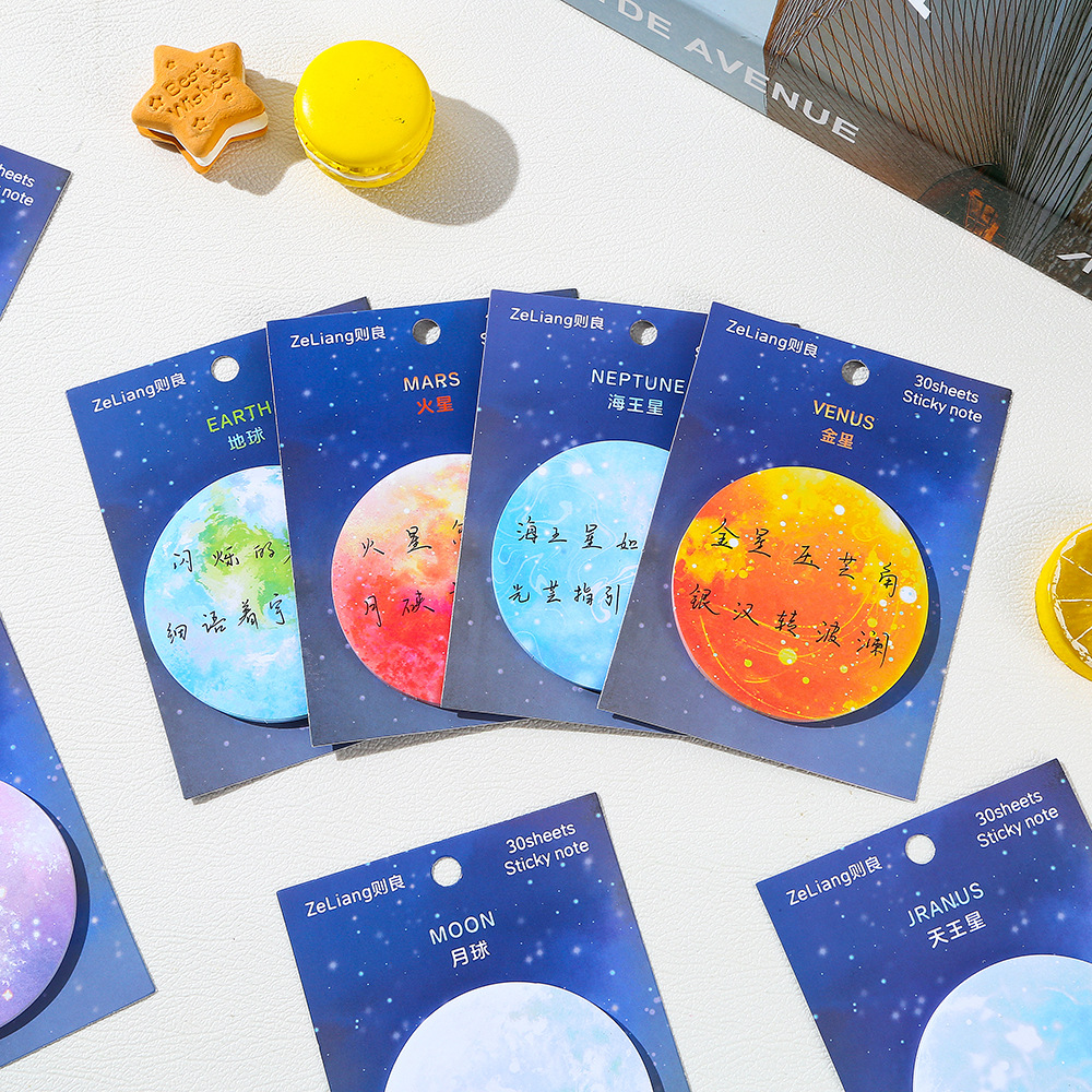 Moon Earth Sticky Notes Cute F - Sticky Note Cube บทวิจารณ์และราคา