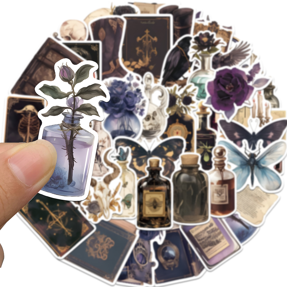 50PCS Dark Academia Stickers A - Memo Pad Sticky บทวิจารณ์และราคา