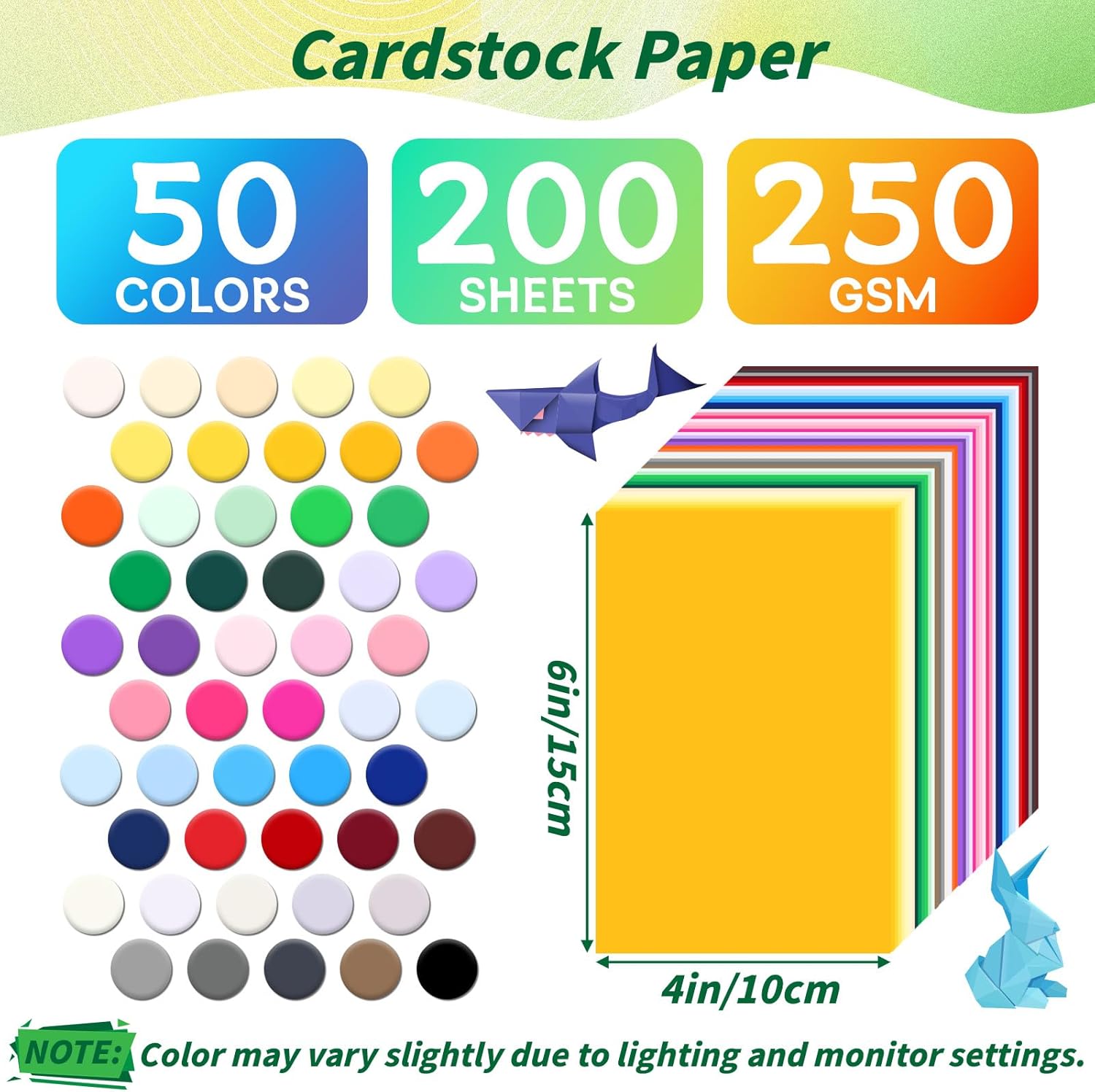 4x6 Cardstock 50 Colors 200 Pa - Cardstock Paper Pack บทวิจารณ์และราคา