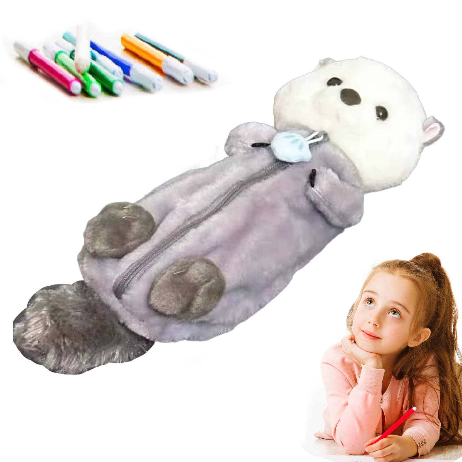 Creative Plush Toy Pencil Case - Stationery Supply บทวิจารณ์และราคา