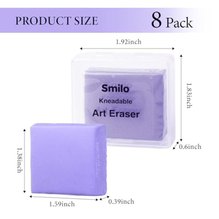 8-Pack Kneaded Erasers Moldabl - Rubber Eraser Kneaded บทวิจารณ์และราคา