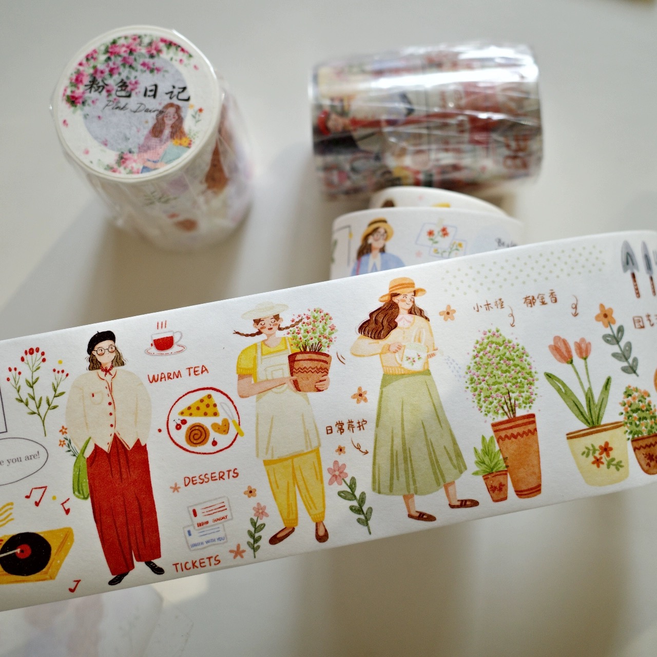 YiEr Studio Vintage Pink Dairy - Washi Tape Set บทวิจารณ์และราคา