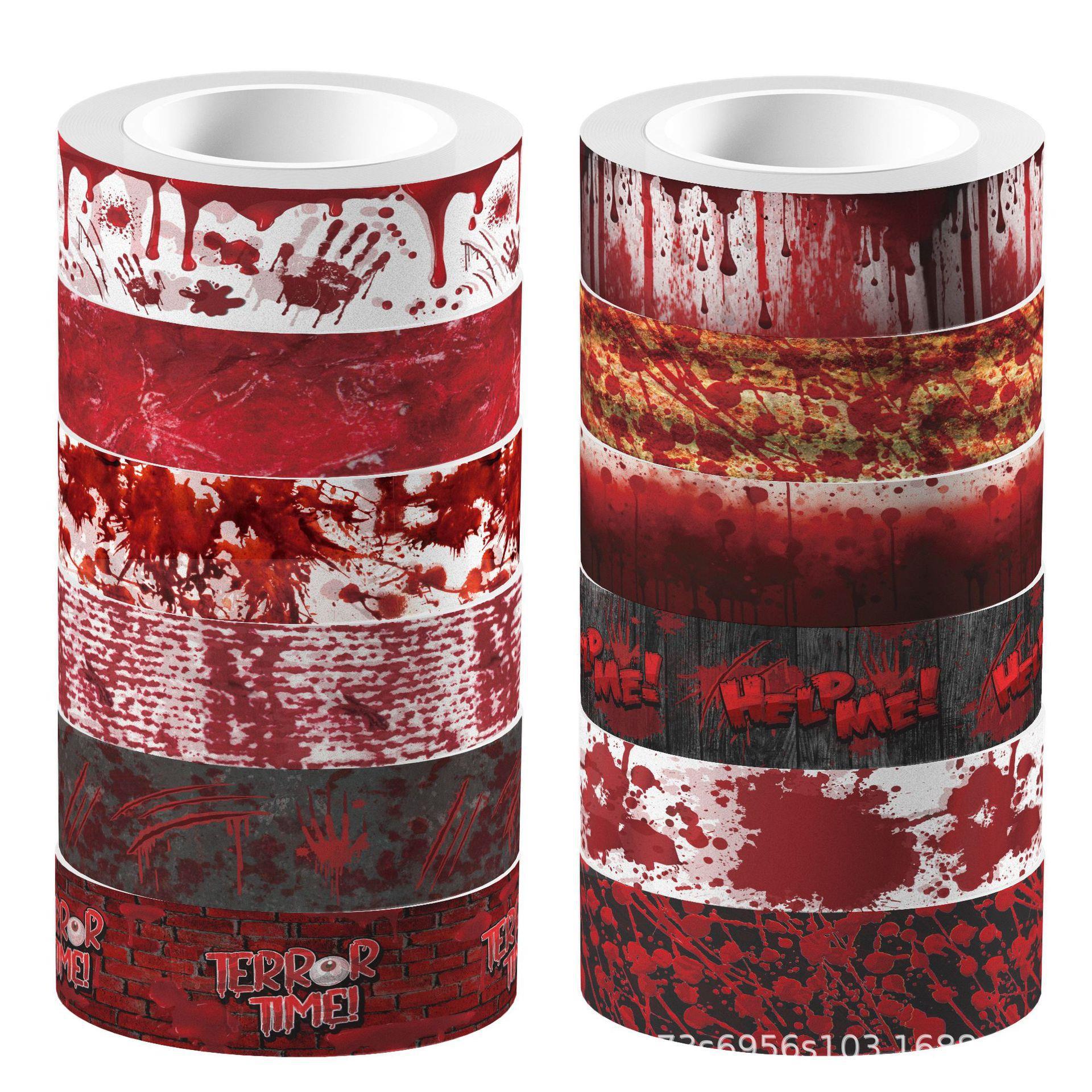 Halloween Bloody Hand Bleeding - Washi Tape Set บทวิจารณ์และราคา