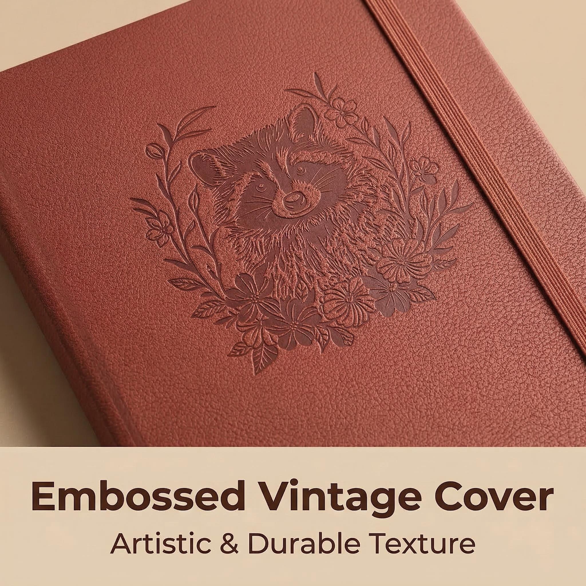 A5 Embossed Raccoon Dot Grid J - Notebook Dotted A5 บทวิจารณ์และราคา