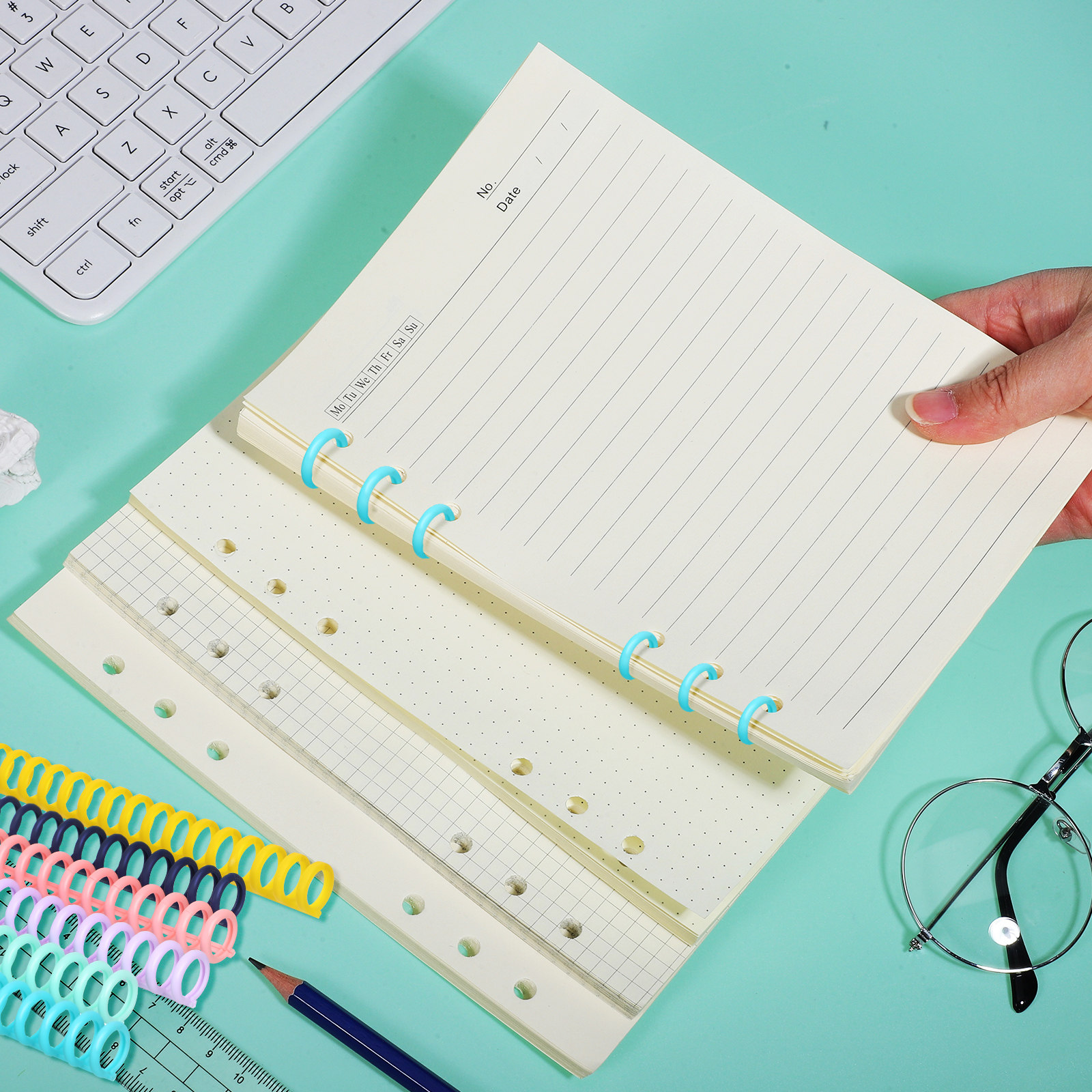 12Pcs Adjustable Binding Combs - Binding Comb Plastic บทวิจารณ์และราคา