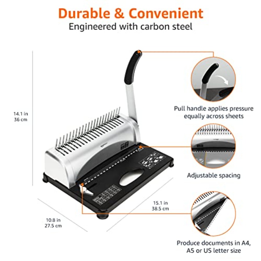 Basics Comb Binding Machine fo - Binding Comb Plastic บทวิจารณ์และราคา