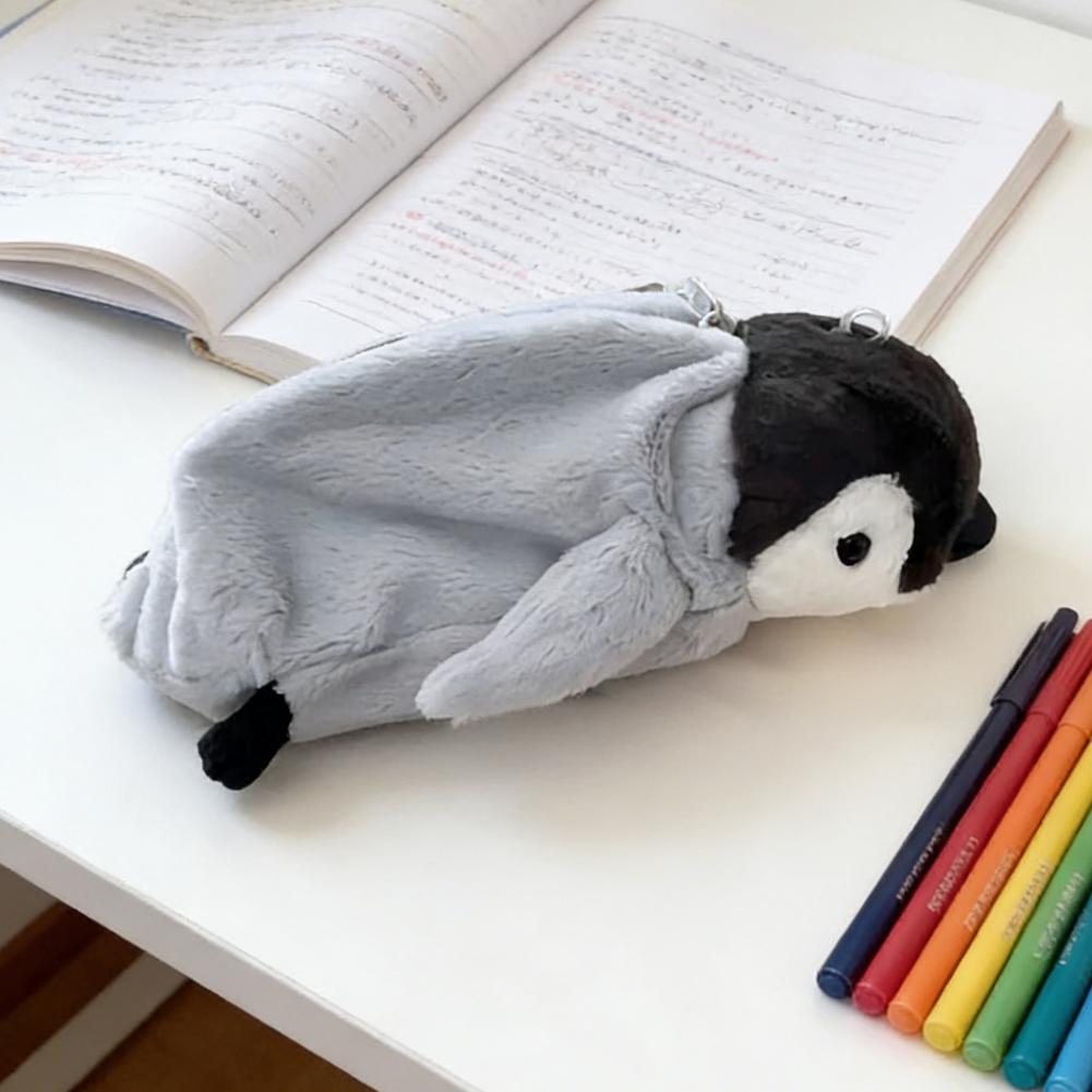Cute Penguin Pencil Pouch Larg - Stationery Supply บทวิจารณ์และราคา