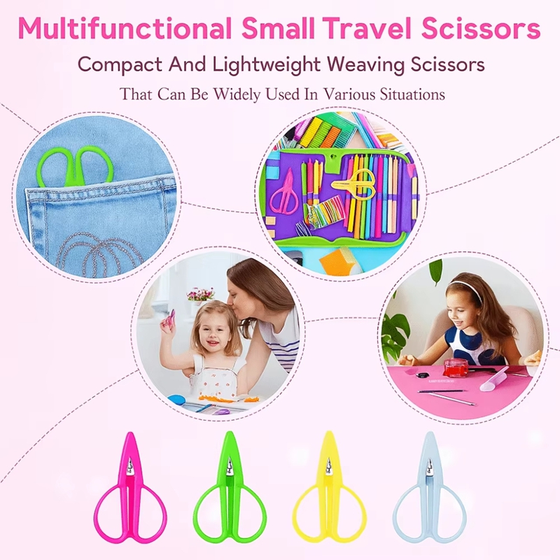 Portable Mini Scissors with Co - Scissors Stainless Craft บทวิจารณ์และราคา