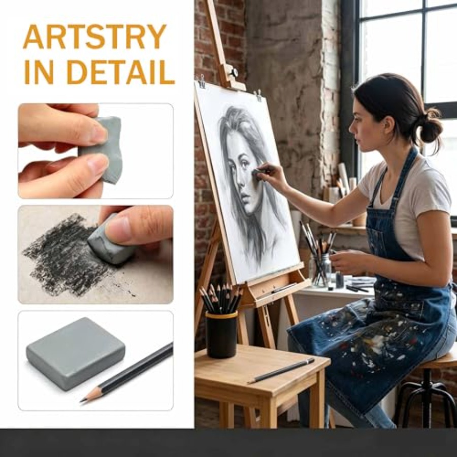 8 Pack Large Grey Kneaded Eras - Rubber Eraser Kneaded บทวิจารณ์และราคา