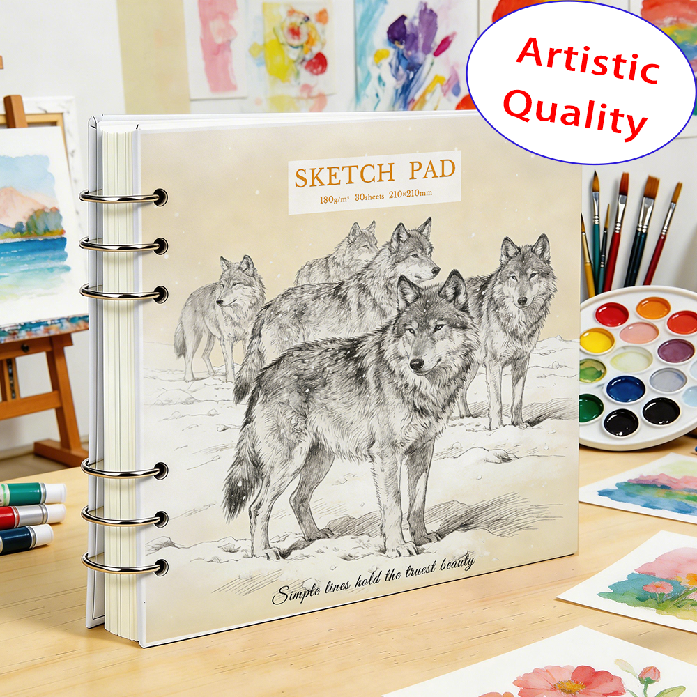 30 Sheets 210x210mm 180GSM Ske - Art Sketchbook Ring บทวิจารณ์และราคา
