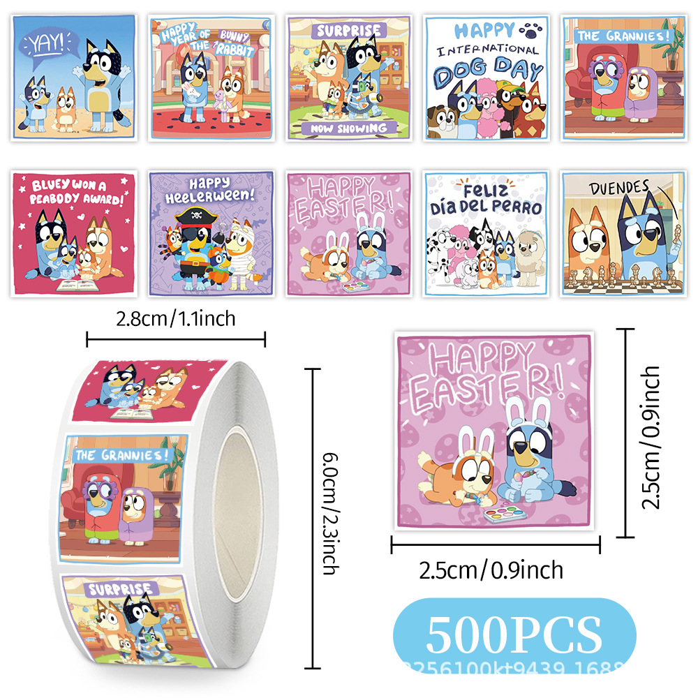 Wholesale 500Pcs/Roll Bluey St - Memo Pad Sticky บทวิจารณ์และราคา