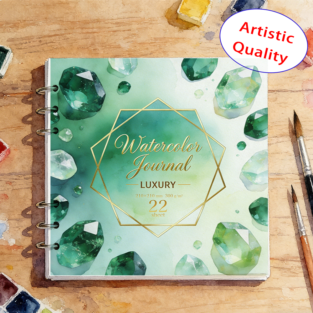 210x210mm 300GSM Textured Wate - Art Sketchbook Ring บทวิจารณ์และราคา