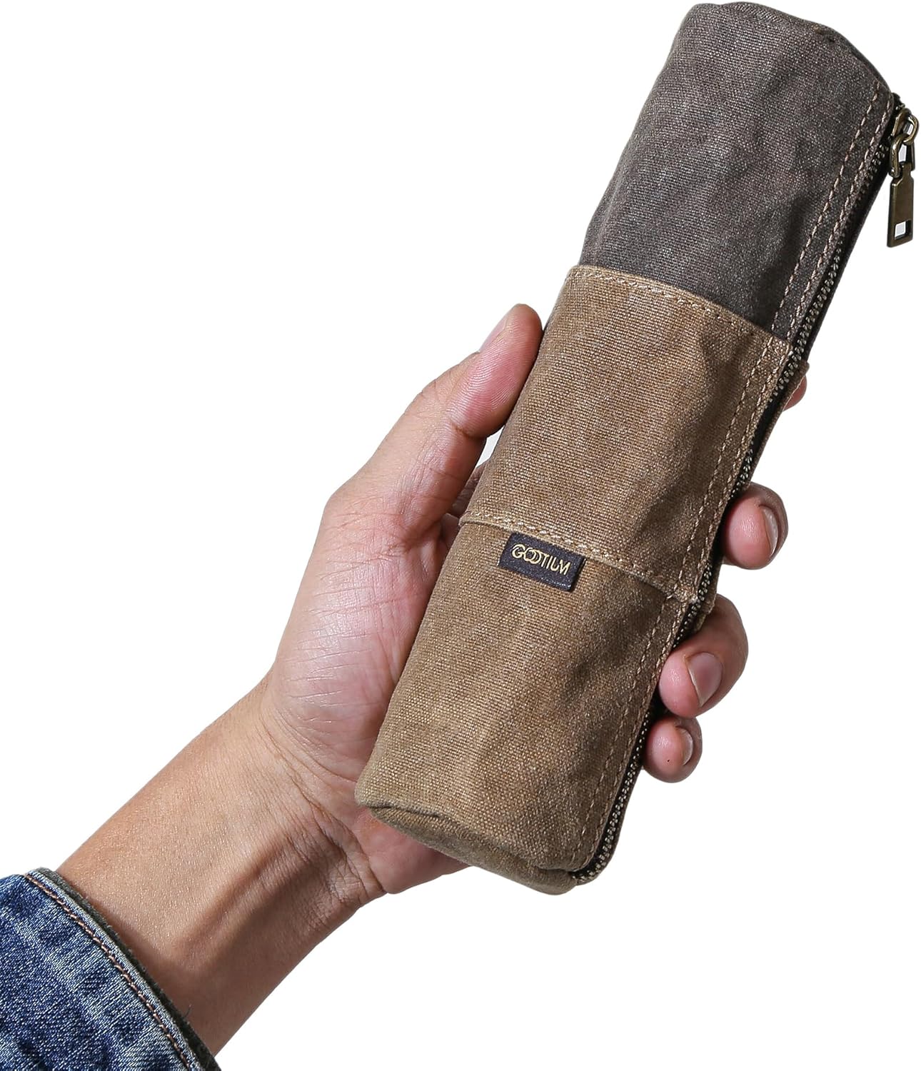 GOOTIUM Waxed Canvas Pencil Po - Tan Stationery & Office Supply บทวิจารณ์และราคา