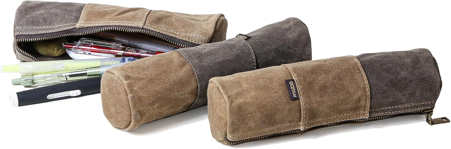 GOOTIUM Waxed Canvas Pencil Po - Tan Stationery & Office Supply บทวิจารณ์และราคา