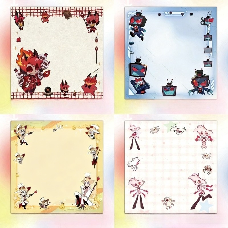 4Pcs Hazbin Hotel Zestial & Al - Stationery Office บทวิจารณ์และราคา