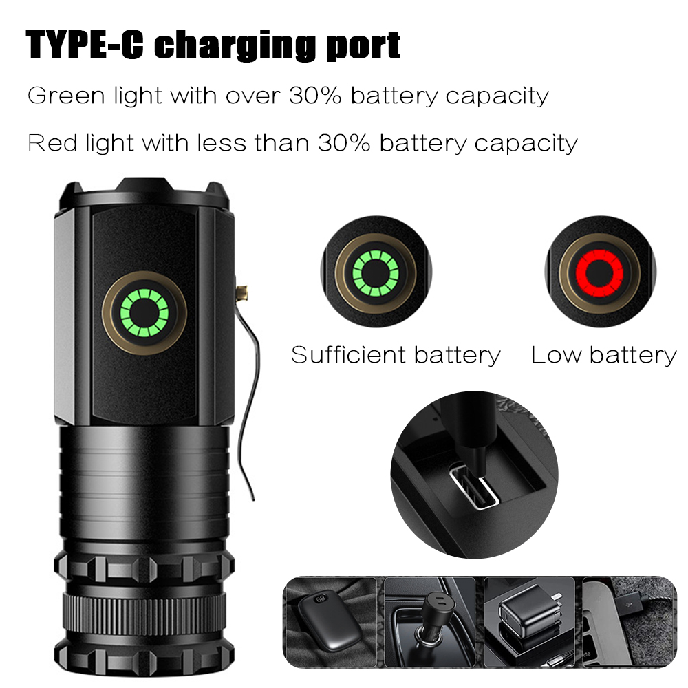 Portable Powerful Mini LED Fla - Stationery Supply บทวิจารณ์และราคา