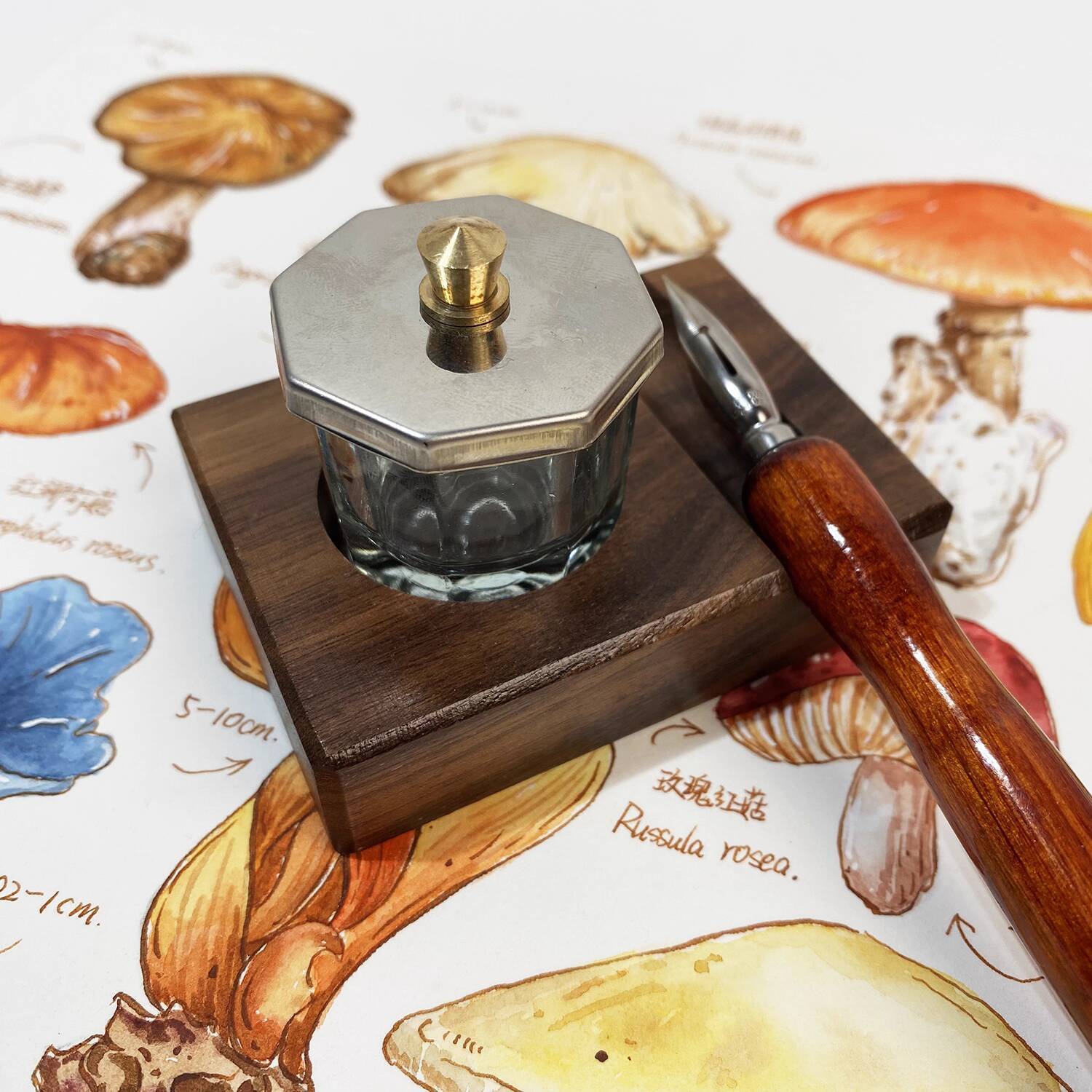 Ink Base Pen Rest Wooden Stand - Calligraphy Ink Bottle บทวิจารณ์และราคา