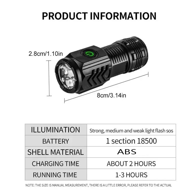 Mini 3LED Flashlight With Pen  - Stationery Supply บทวิจารณ์และราคา