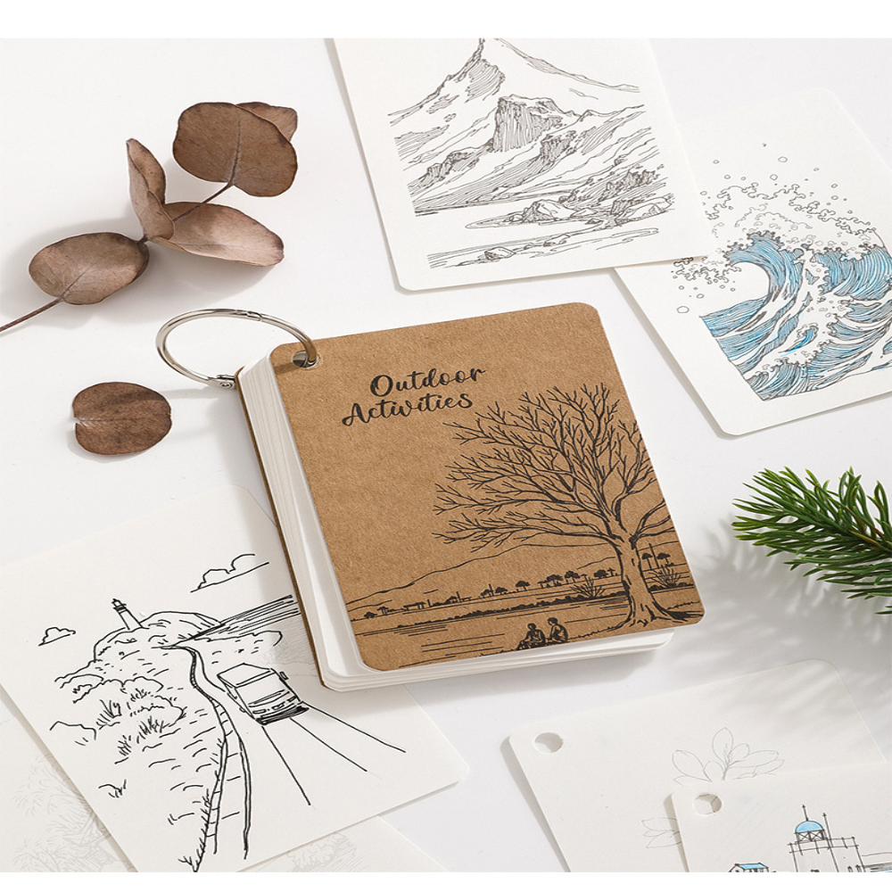 Coloring Book Portable Loose L - Art Sketchbook Ring บทวิจารณ์และราคา