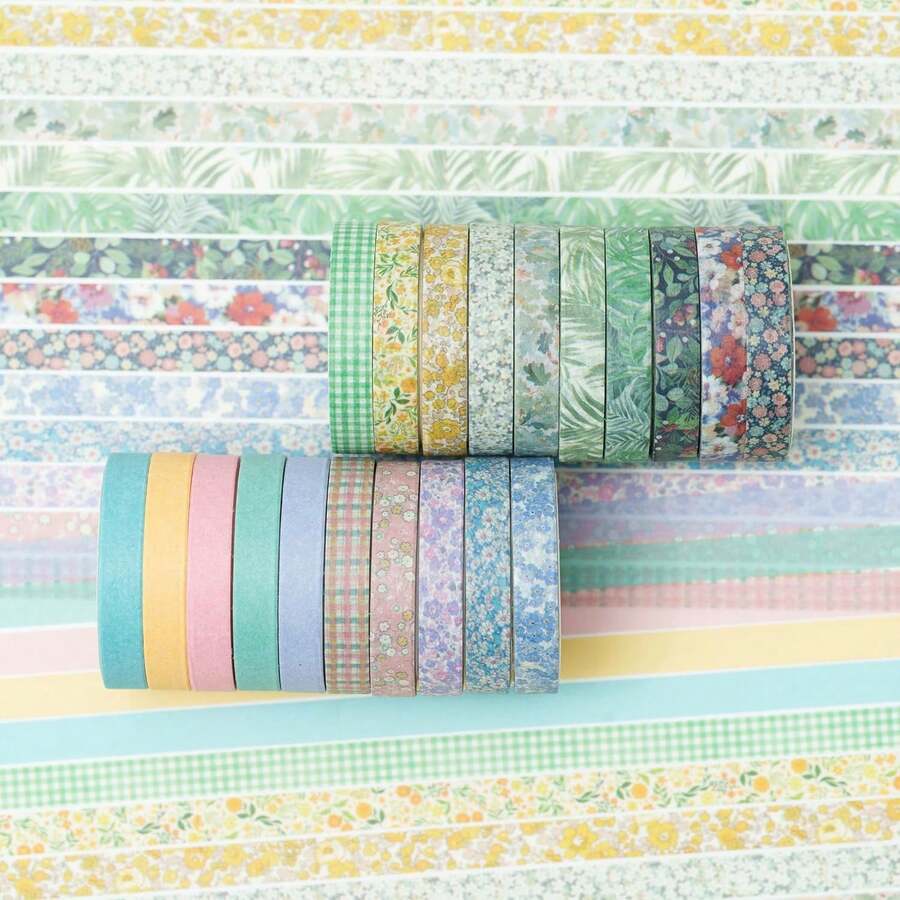 20Rolls Vintage Washi Tape Set - Washi Tape Set บทวิจารณ์และราคา