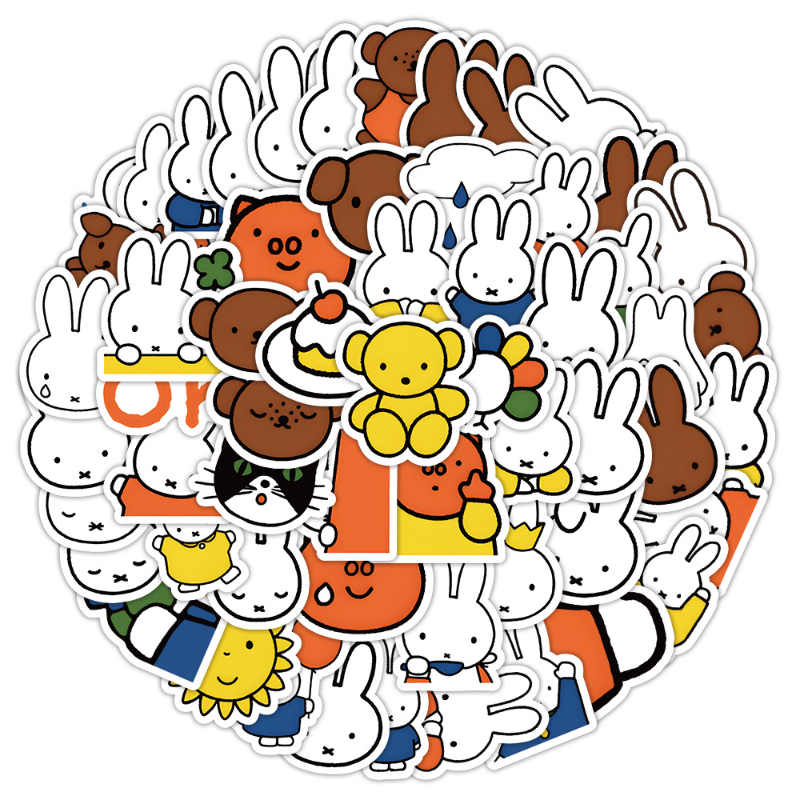 Cute Miffy Stickers Cartoon Ra - Memo Pad Sticky บทวิจารณ์และราคา